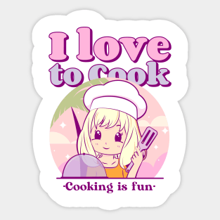 I Love to Cook Sticker